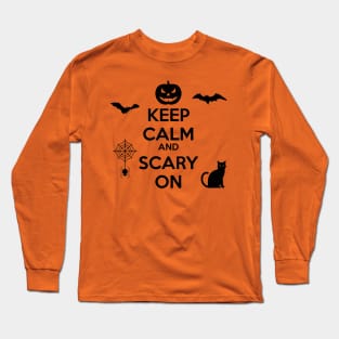 Keep Calm and Scary On Halloween Trick Or Treating Costume Long Sleeve T-Shirt